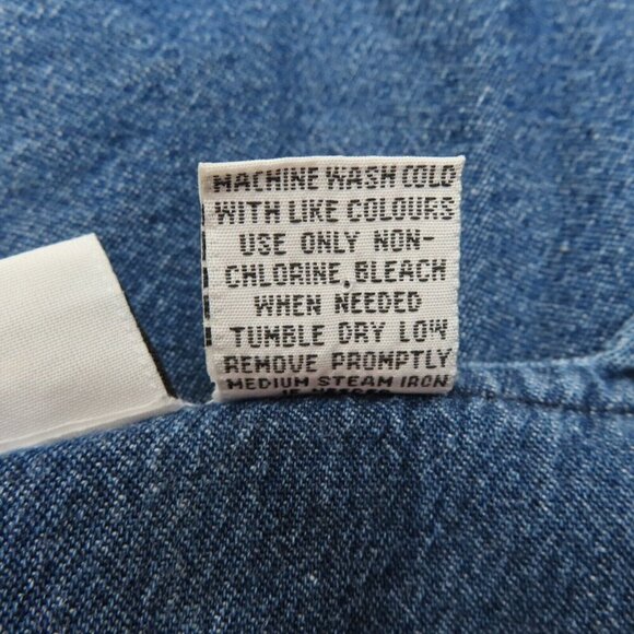 Loungees Womens Small Red Embroidered Flower Chambray House Dress Nightgown PJs - Picture 6 of 8